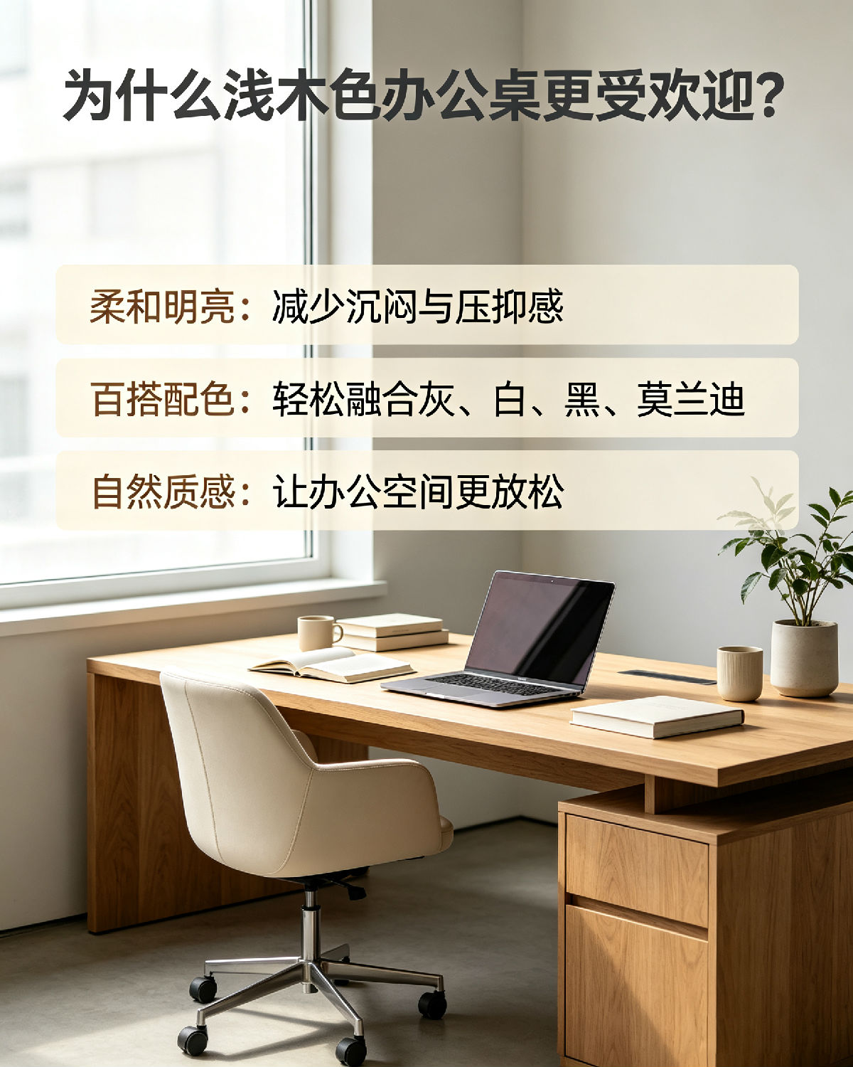 浅木色办公桌